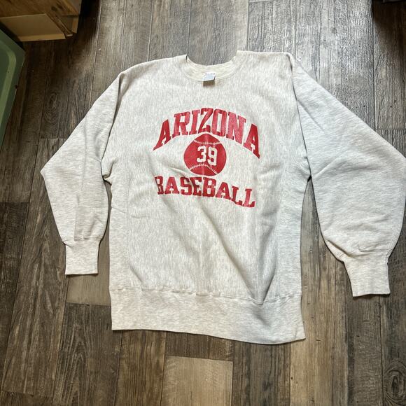 University Of Arizona Vintage Champion Reverse Weave Sweatshirt XL Baseball - Picture 1 of 6
